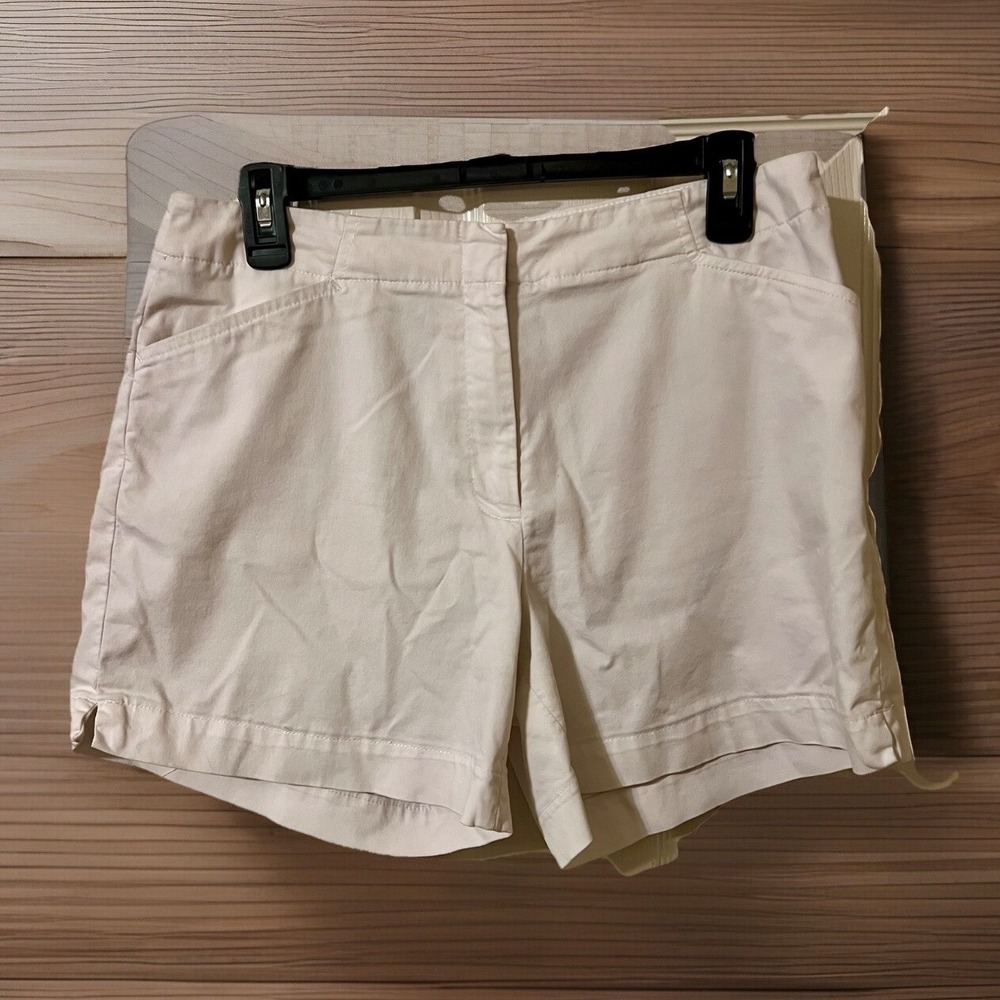 Nike Golf White Shorts Women Size S Fitdry Athleisure Gorpcore Sporty Zip Pocket